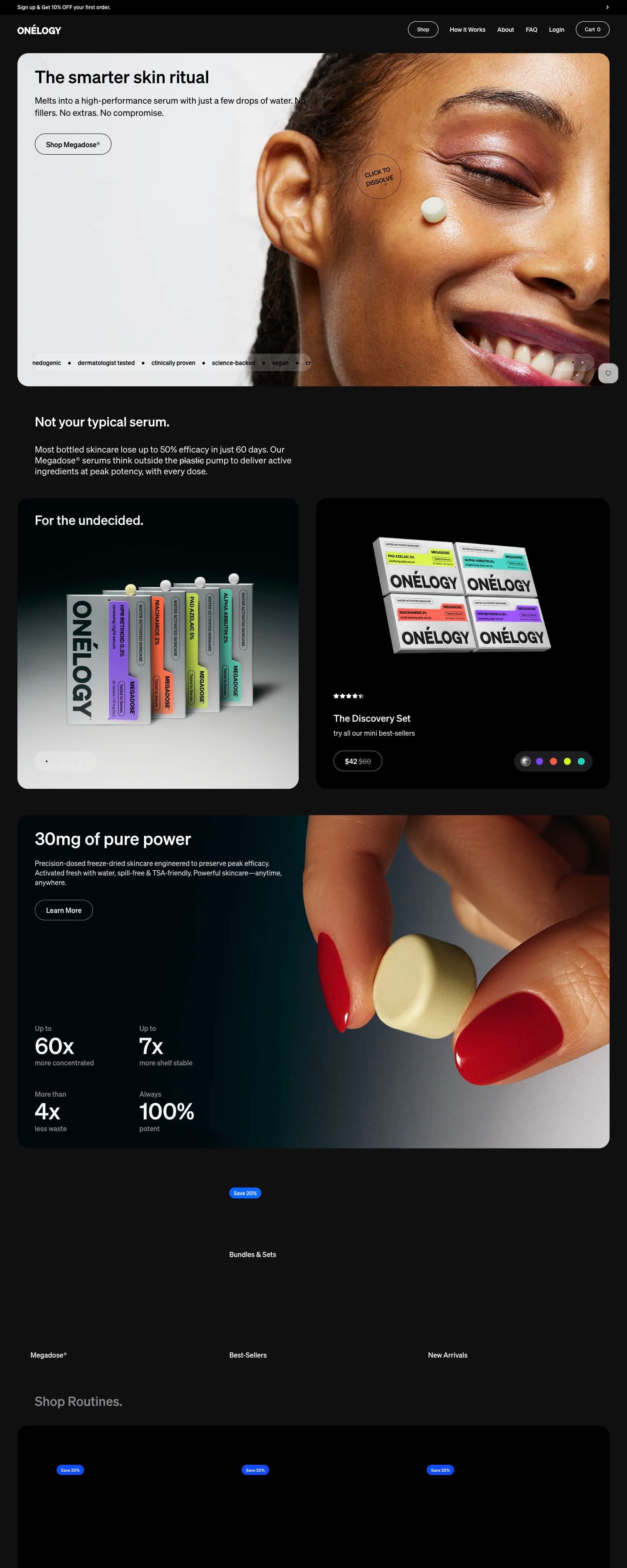 Onelogy website homepage